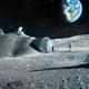 Boceto de la base lunar que la ESA y la agencia espacial rusa planean para 2024. Foto: ESA